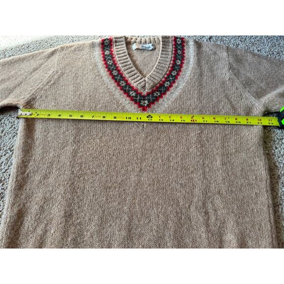 Vintage Pringle Nordic Sweater V Neck Pullover Retro Scotland Grandpa Cabincore - Picture 3 of 7